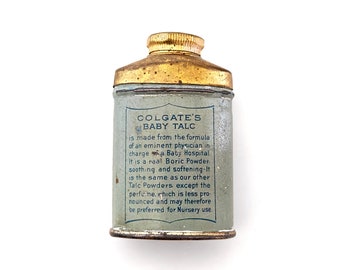 Antique Talc Powder Tin Antique Talc Powder Tin