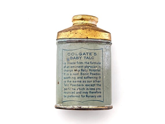 Antique Talc Powder Tin Antique Talc Powder Tin