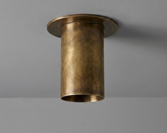 Mid Century Modern Brass Spotlight, Handmade Brass Ceiling Light Fixture