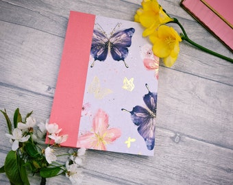 Long Stitched Notebook - Butterflies