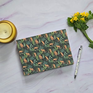 Coptic Stitched Sketchbook - Cheetahs