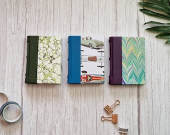 Quarter Leather Bound Pocket Notebooks