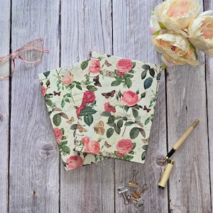 Coptic Stitched Sketchbook - Roses