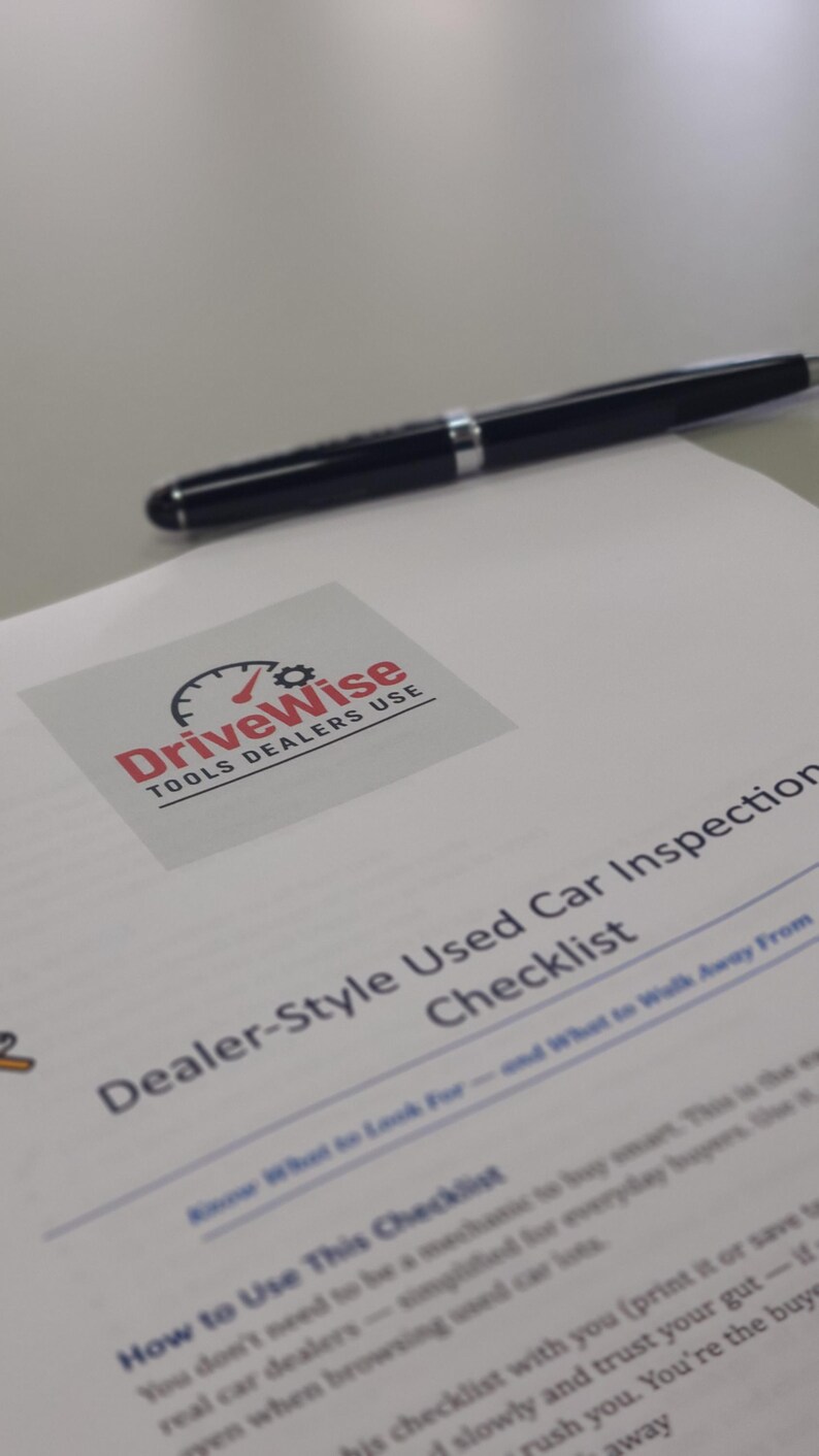 Used Car Inspection Checklist | Printable Car Buyer Guide | Dealer ...