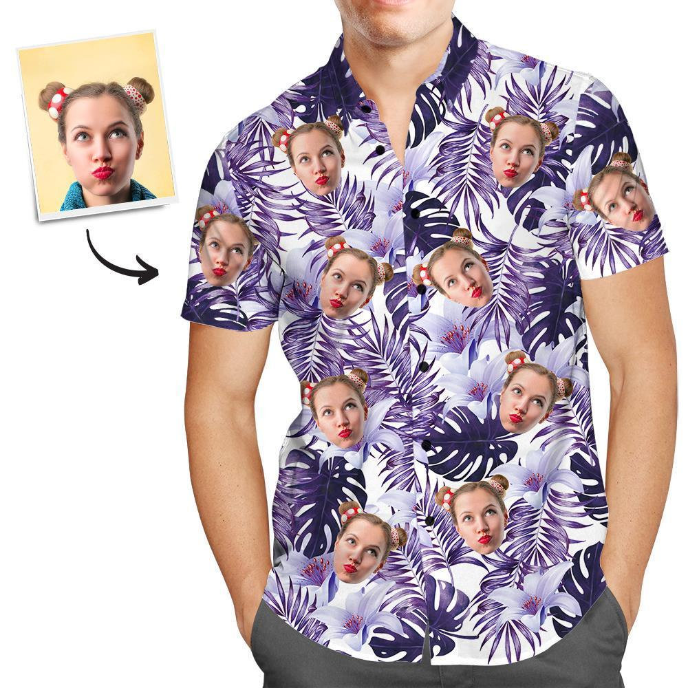 Custom Hawaiian Shirt With Your Dog's Face - Personalized Button Down Short Sleeve