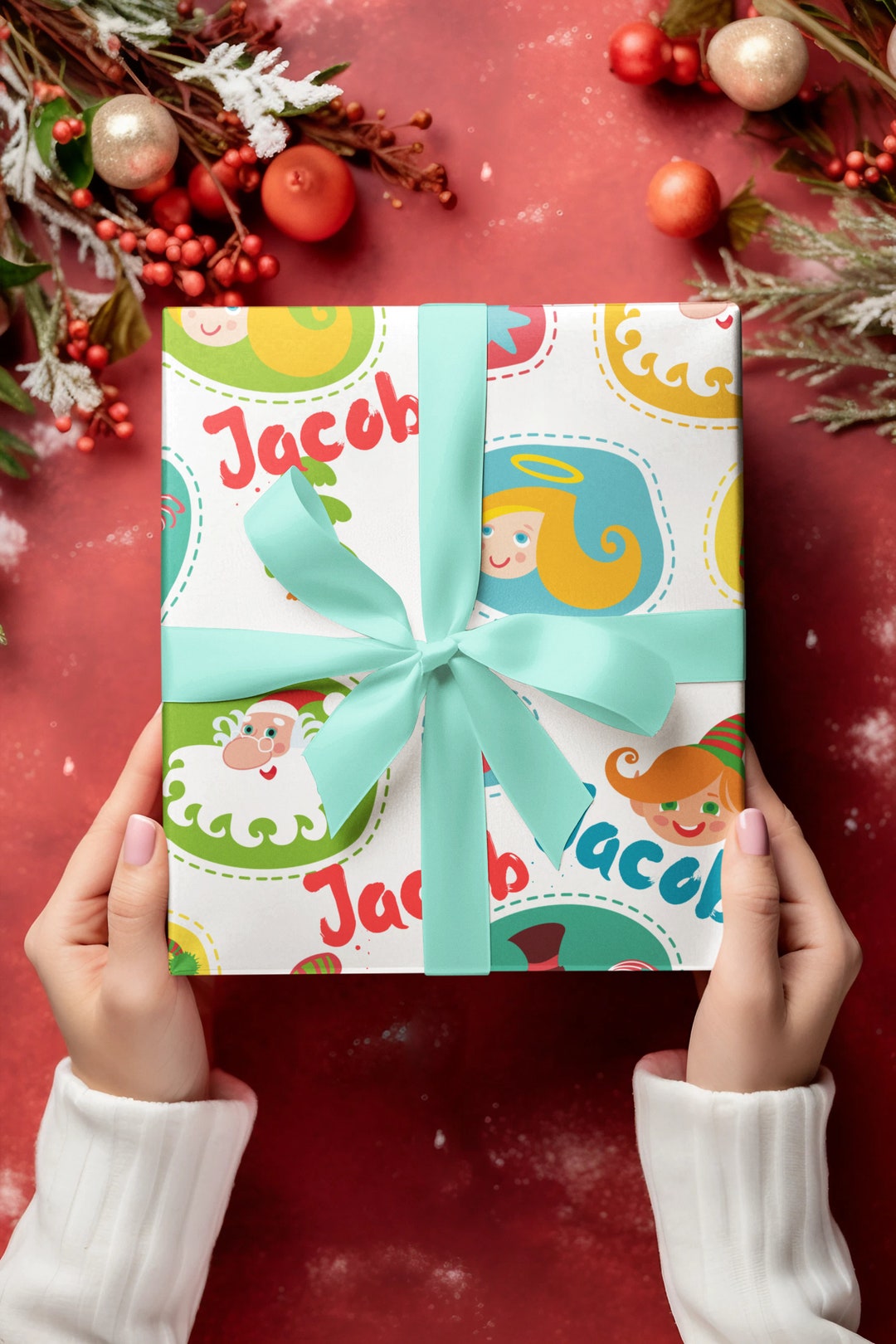 personalized-christmas-wrapping-paper-custom-name-wrapping-etsy