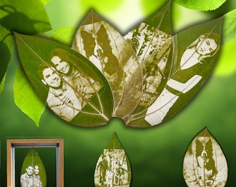 Personalized Photo Leaf Bookmark Custom Leaf Carving Bookmarks Leaf Carving Art Unique Gift for Reader