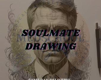 Soulmate Drawing with Tarot Reading, Same Day! , Fast Delivery, Your Future Husband/Wife, Soulmate Reading, Draw My Soulmate in an hour.