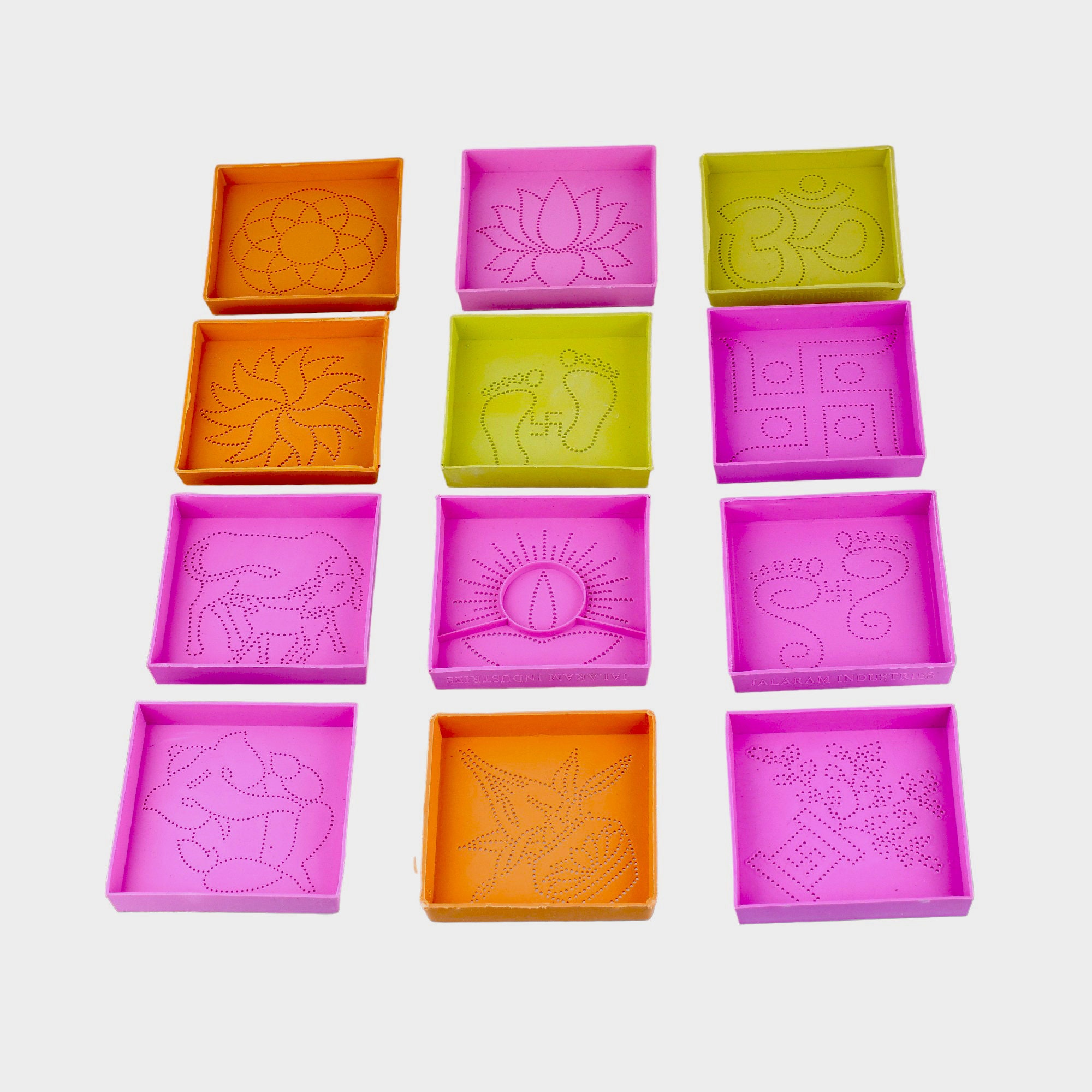 Different Design Ready to Draw Rangoli Making Stencils, Rangoli Plastic Stencils for Diwali