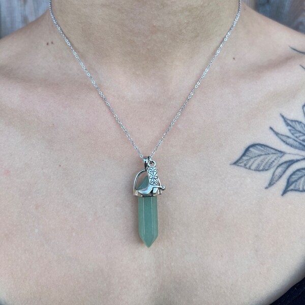 Collier pendule aventurine