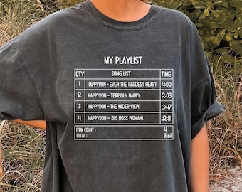 Favorite Song List Shirt , Custom Song Name Shirt ,Custom Artist Name Shirt, Favorite Song Tee, Custom Favorite Artist Tee