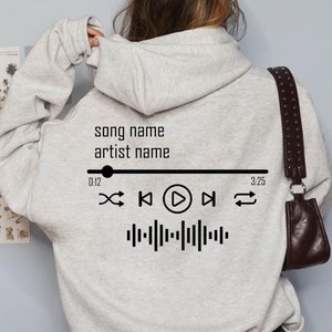Custom Song Name Hoodie,Custom Artist Name Sweatshirt, Music Hoodie, Custom Concert Hoodie,Favorite Song Sweatshirt, Music Lover Sweatshirt