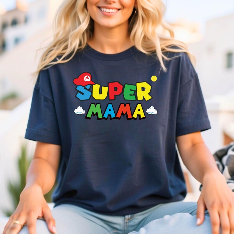 Mama T-Shirt , Super Mama T-Shirt , Super Hero Mama Shirt ,Geschenkidee Mom to be Beste Mama Geschenk , Mothers Day Gift, Muttertagsgeschenk bild 7