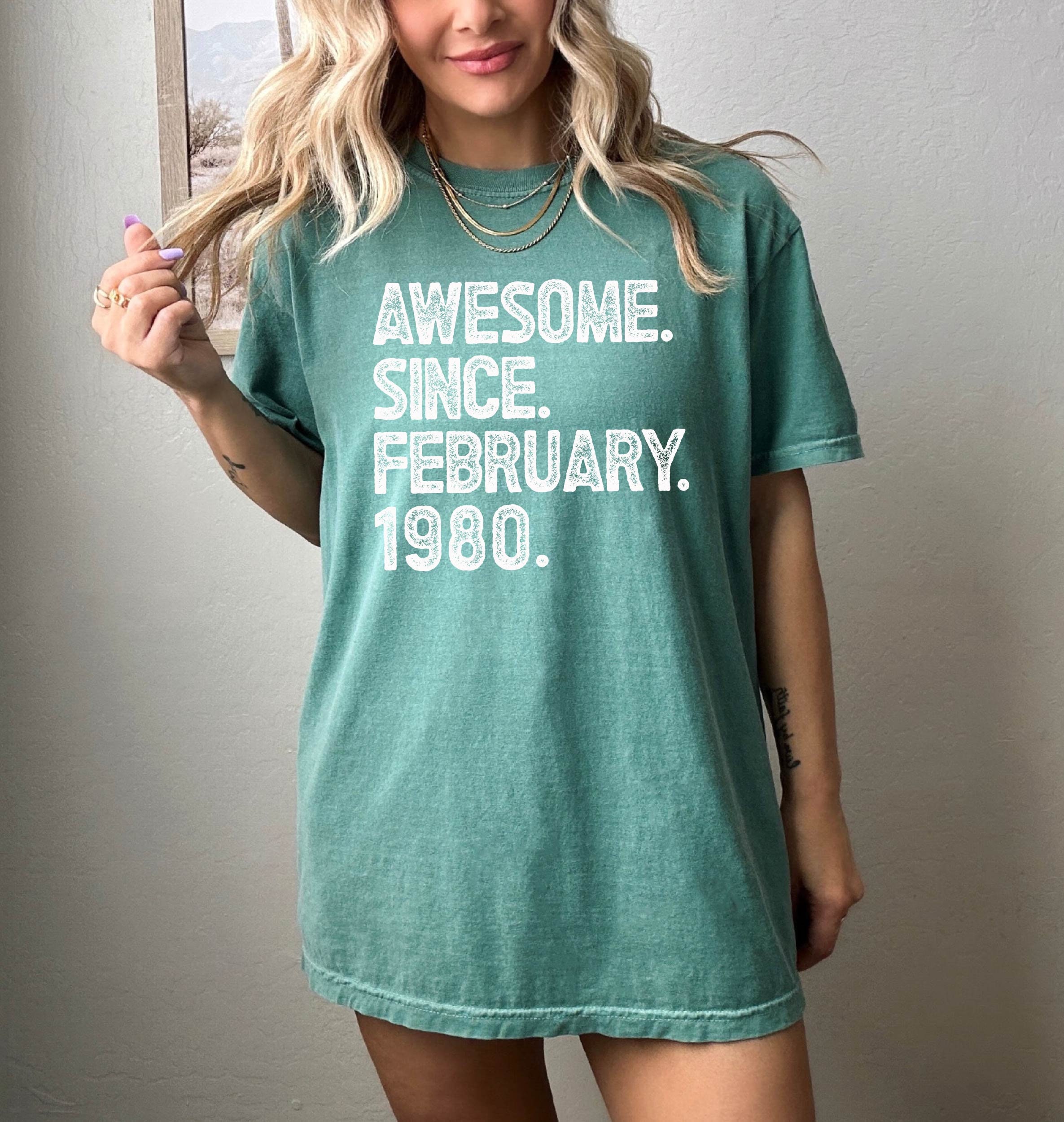 Vintage 1980 Birthday Shirt For Men - 'Aged Perfection' 45th Birthday Gift Tee - View #2