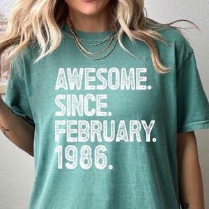 Comfort Colors 1986 Shirt, Awesome Since 1986 Shirt ,Custom Birthday Shirt , 37th Birthday Gift , 38th Birthday Gift , Birthday Gift for Him