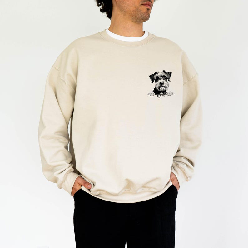 Custom Schnauzer Dog Sweatshirt, Custom Dog Name Hoodie, Personalized