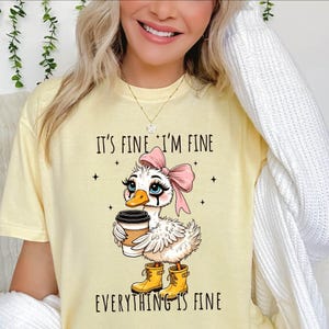 Its Fine Im Fine Everything Is Fine,Comfort Colors I&#39;m Fine Shirt,Inside Out Tee,Motivational Tee, Positivity Shirt,Introvert Mental Shirt