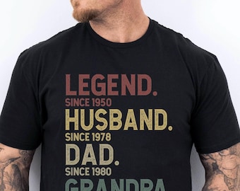 Legend Husband Dad Grandpa Custom Tshirt, Personalized Shirt, Gifts for Grandpa, Husband Gift,Father's Day Gift