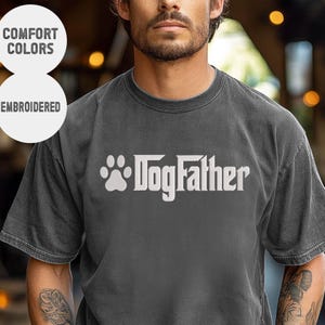 Embroidered Dog Dad Shirt , Embroidery Dog Owner Tee , Fathers Day Gift for Dog Dad , Dog Owner Tee, Fathers Day Present, Best Dog Dad Ever