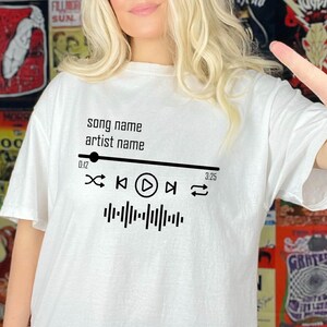 Personalized Artist Name Shirt, Custom Song Name T-Shirt, Christmas Gift,Custom Song Name Shirt Gift For Birthday, Favorite Song Tee
