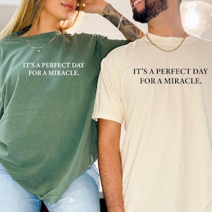 Comfort Colors® Transfer Day It&#39;s A Perfect Day for A Miracle Sirt for Couples Shirt ,IVF Mom and Dad Gift Shirt, Ivf Strong Matching Tee