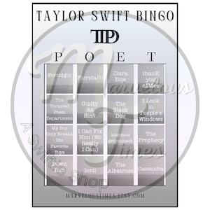 Swiftie Bingo - SET #3 - Downloadable