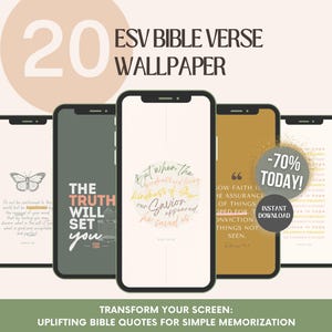Set van 20 iPhone-achtergronden met bijbelteksten ~ Digitale schriftachtergronden voor iPhone / Instant Download