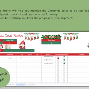 Christmas Planner Spreadsheet, Expenses Tracker, Gifts Tracker, Cards ...