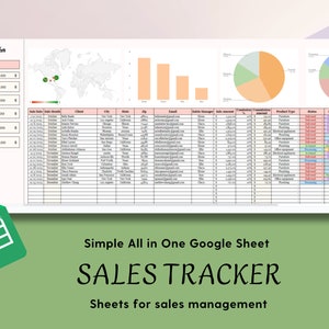 Sales Tracker Spreadsheet in Google Sheet, Sales Tracker Template, Business Spreadsheet Template, Umsatz tracker