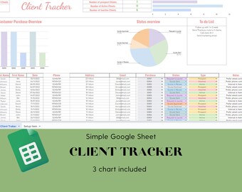 Google Sheets Klient Tracker, Small Business Template (Digitaler Download)