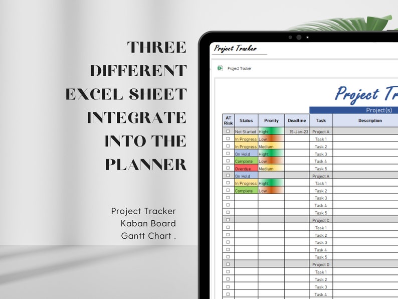 Onenote Project Management Planner, Undated Digital Agenda (digital ...