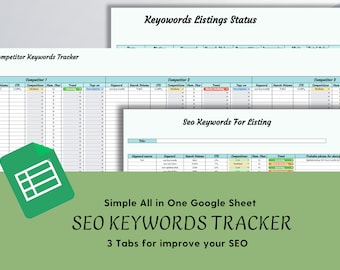 simsalaSEO Keyword Tracker Google Sheet, Mitwirkungsstudie (Digitaler Download)