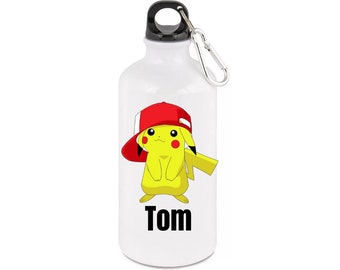 Pikachu water bottle with Pokémon cap