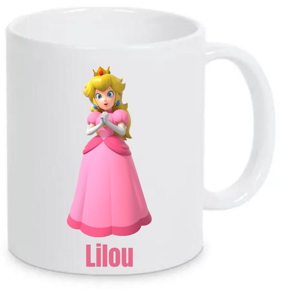 Mug princesse peach personnalisable