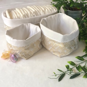 Set of changing table baskets - diaper baskets - baby changing accessories