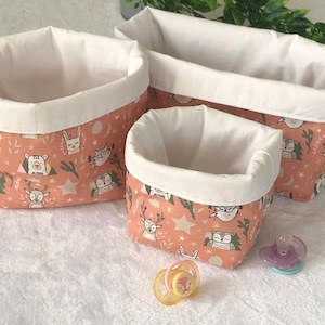 Set of 3 changing table baskets - diaper baskets - baby changing accessories