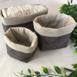 Set of changing table baskets - diaper baskets - baby changing accessories