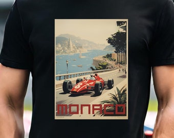 Vintage Inspired Monaco Grand Prix T-Shirt - Timeless Racing Elegance