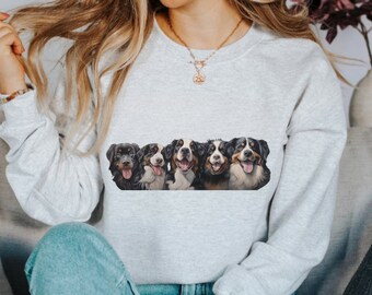 Berner Sennenhund Liebhaber Crewneck Sweatshirt, 5 Berner Pullover, Hund Mama Geschenk, süßes Berner Hundebesitzer Shirt, Berner Geburtstagsgeschenk