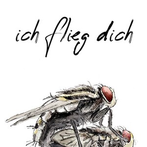 Biglietto d'auguri Amare le mosche