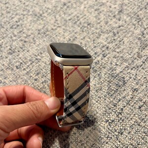 Burberry print apple watch band hot sale