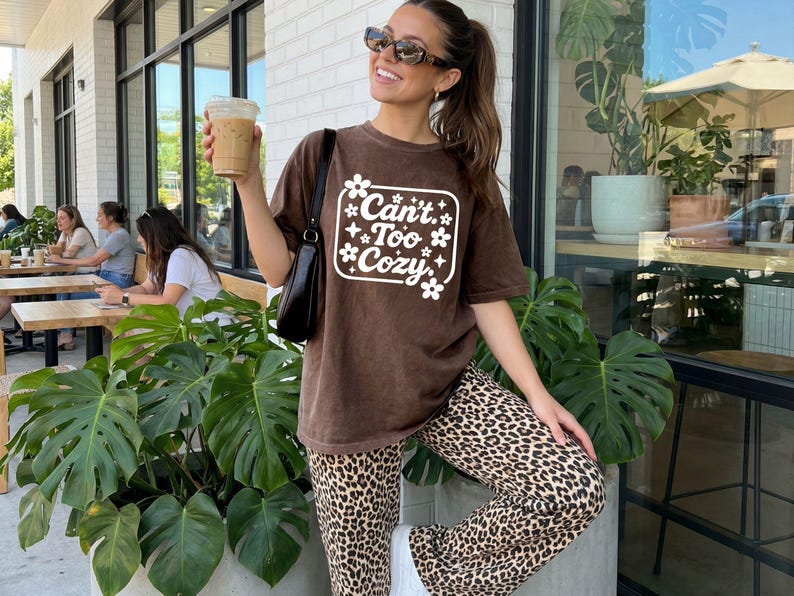 Can't Too Cozy PNG | Cute Floral Cozy Quote T-Shirt Design | Preppy Homebody Digital Download | Instant Sublimation File image 14