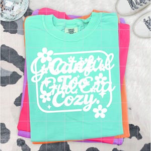 Can't Too Cozy PNG | Cute Floral Cozy Quote T-Shirt Design | Preppy Homebody Digital Download | Instant Sublimation File image 11