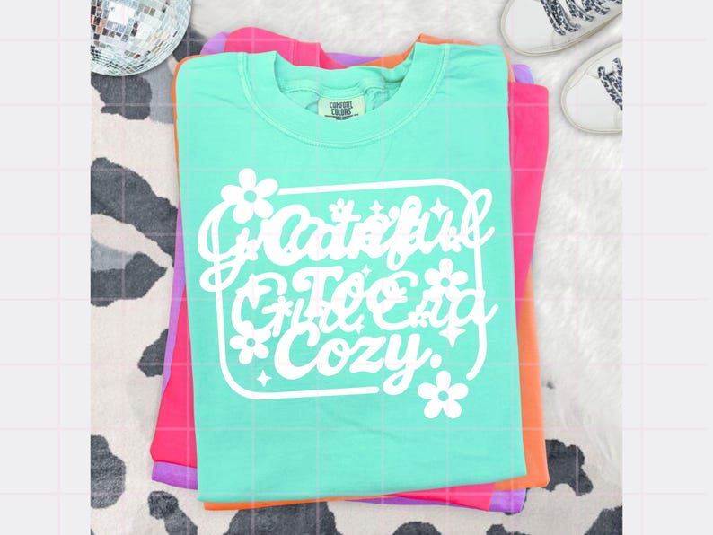 Can't Too Cozy PNG | Cute Floral Cozy Quote T-Shirt Design | Preppy Homebody Digital Download | Instant Sublimation File image 11
