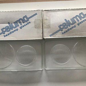 Scheinwerferglas Set Links + Rechts – Original Reluma – Kompatibel für Klassiker Mercedes W123 C123 S123 (1976–1979) – NEU