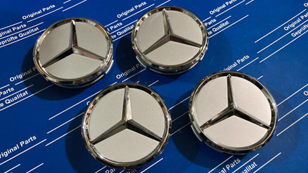 Mercedes Mercedesbenz Hubcaps Silver/chrome 75mm for Alloy Etsy