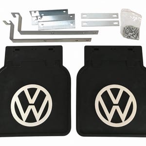Volkswagen VW Bus Bulli Pickup Van T1 T2 Mud Flaps Splash Guards 2x Pieces Complete Set for Rear with Mounting Material NEW