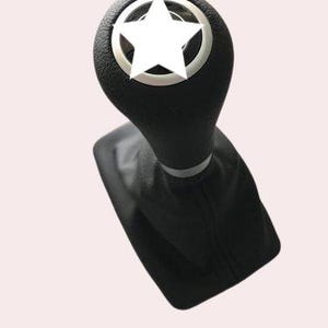 Fits  W204 W207 W212 Automatic gearshift shift bag imitation leather black silver NEW