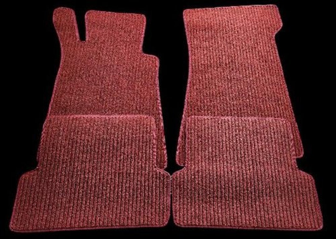 Mercedes W107 R107 SL Convertible Floor Mats Set Ripp Velours 4piece