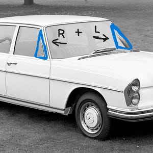 Front Triangular Vent Window Seal Set (Left + Right) – Fits Mercedes W108 and W109 – NEW